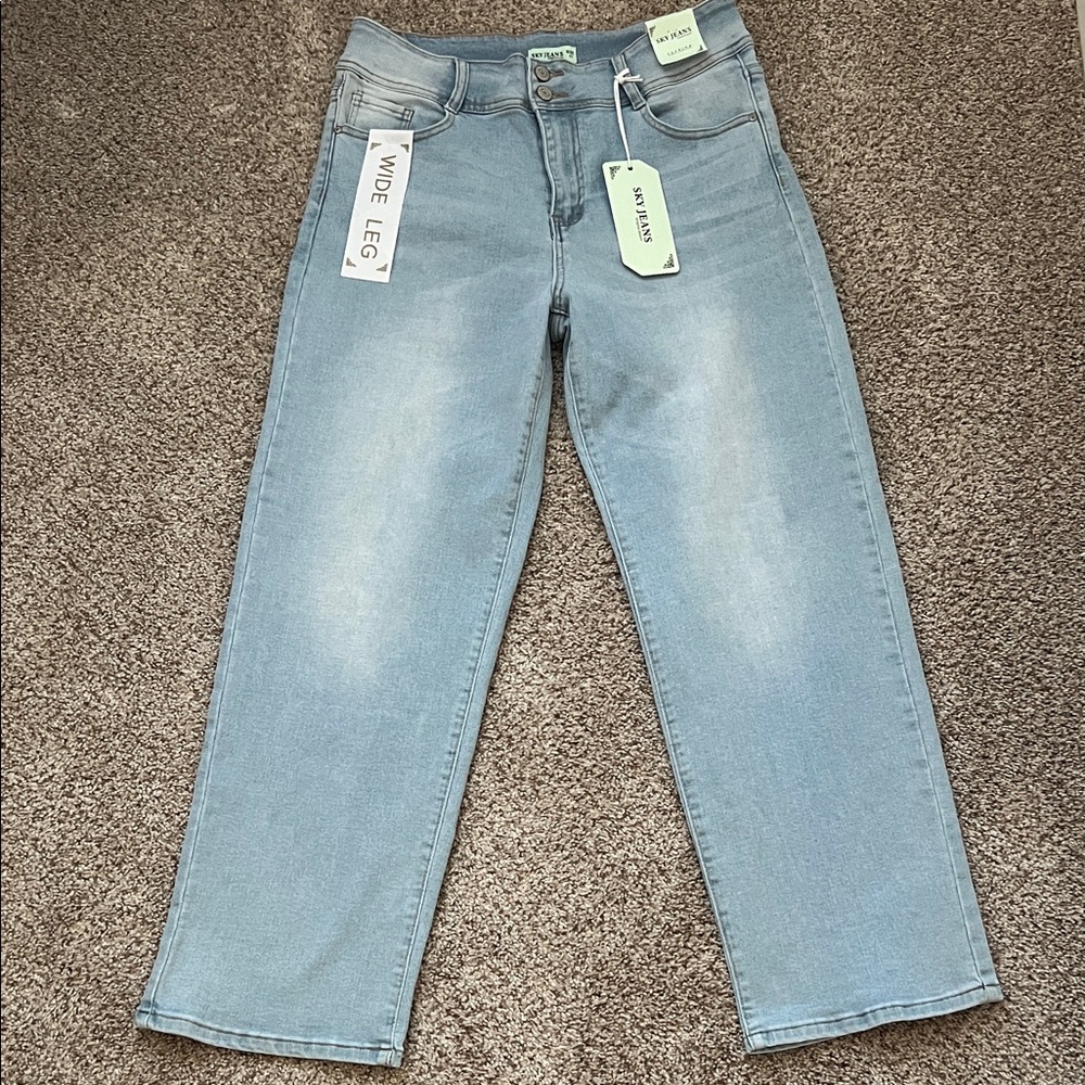 Light Blue Wide Leg Jeans